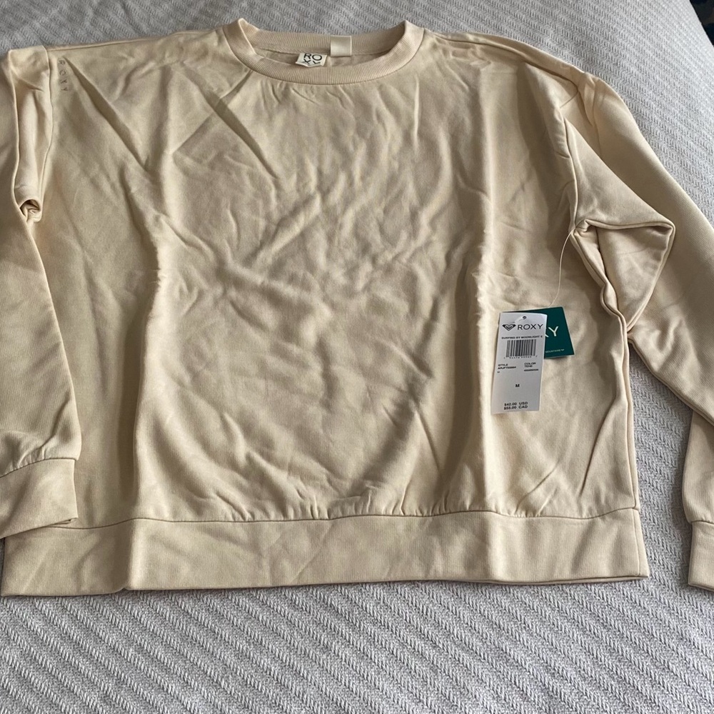 Roxy Surfing by Moonlight Sweatshirt, Medium, tapioca